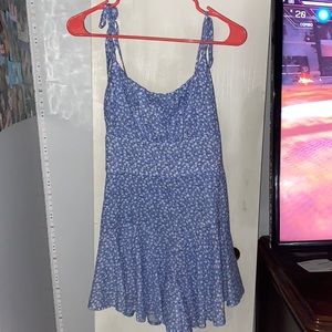 Blue and white Romper